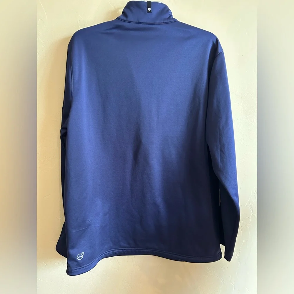 Puma Men’s Navy and Teal Quarter-Zip Pullover from The Jewel Golf Club - Picture 6 of 12